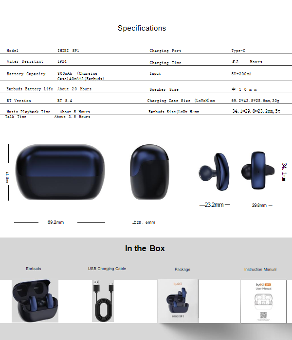 SP1 Bluetooth Earbuds+Omni Port